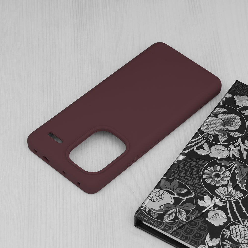 Husa de protectie Techsuit Soft Edge Silicone compatibila cu Xiaomi Redmi Note 13 Pro Plus 5G, acoperire spate, visiniu