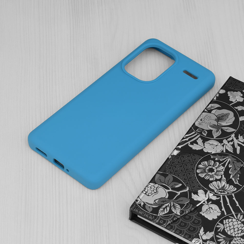 Husa de protectie Techsuit Soft Edge Silicone compatibila cu Xiaomi Redmi Note 13 Pro Plus 5G, acoperire spate, albastru deschis