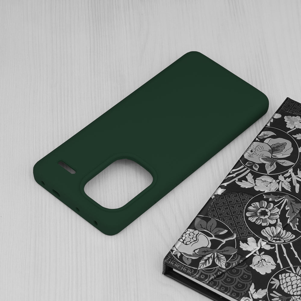 Husa de protectie Techsuit Soft Edge Silicone compatibila cu Xiaomi Redmi Note 13 Pro Plus 5G, acoperire spate, verde inchis