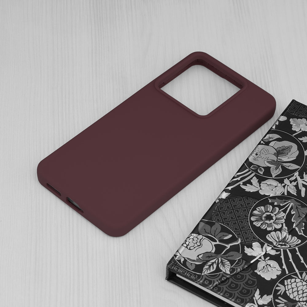 Husa de protectie Techsuit Soft Edge Silicone compatibila cu Xiaomi Redmi Poco X6, acoperire spate, visiniu