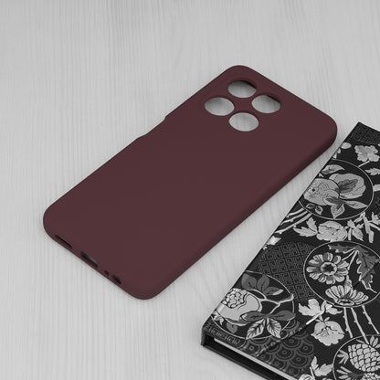 Husa de protectie Techsuit Soft Edge Silicone compatibila cu Honor X6a, acoperire spate, visiniu