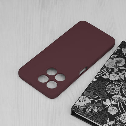 Husa de protectie Techsuit Soft Edge Silicone compatibila cu Honor X6a, acoperire spate, visiniu