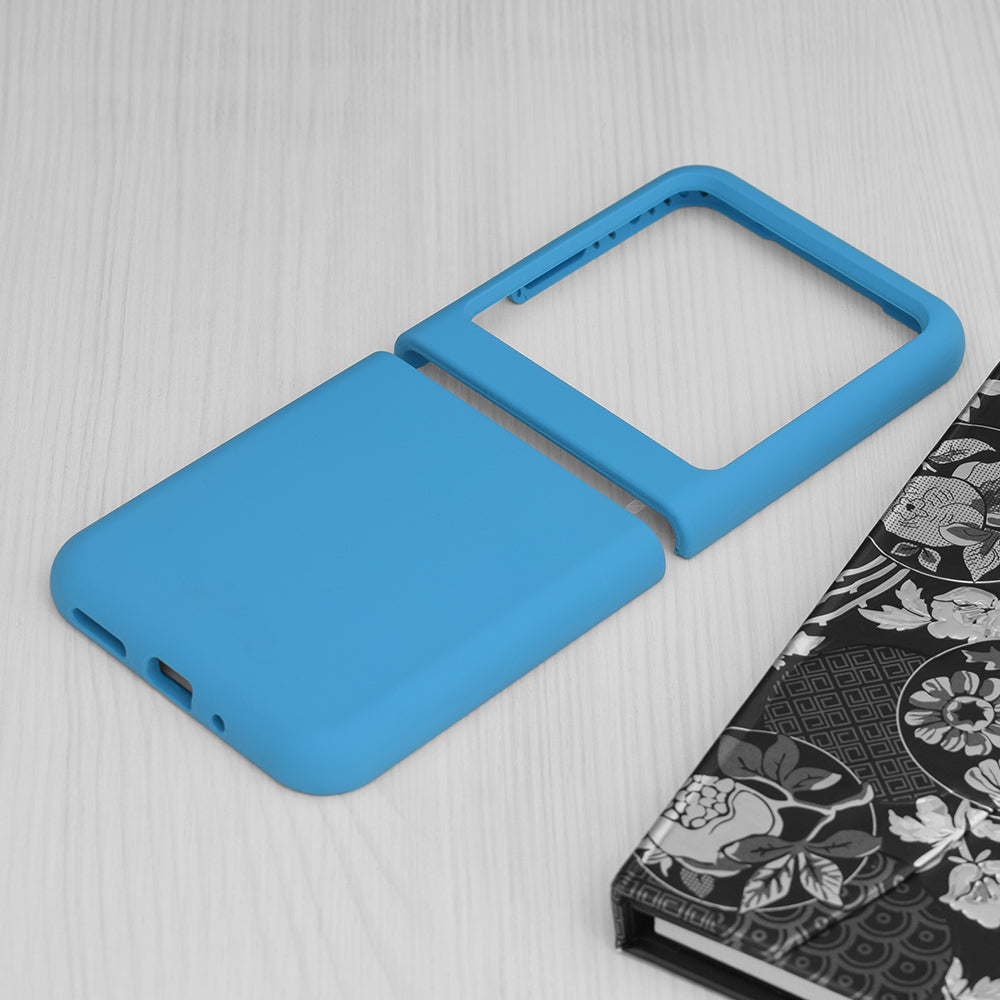Husa de protectie Techsuit Soft Edge Silicone compatibila cu Oppo Find N3 Flip, acoperire spate, albastru deschis
