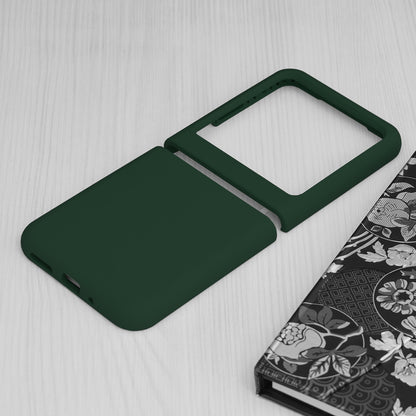 Husa de protectie Techsuit Soft Edge Silicone compatibila cu Oppo Find N3 Flip, acoperire spate, verde inchis