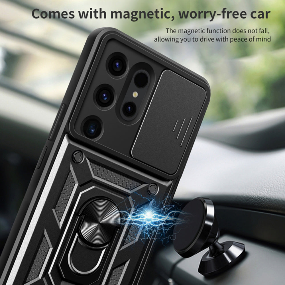 Husa de protectie Techsuit CamShield Series compatibila cu Samsung Galaxy S24 Ultra, acoperire spate, negru