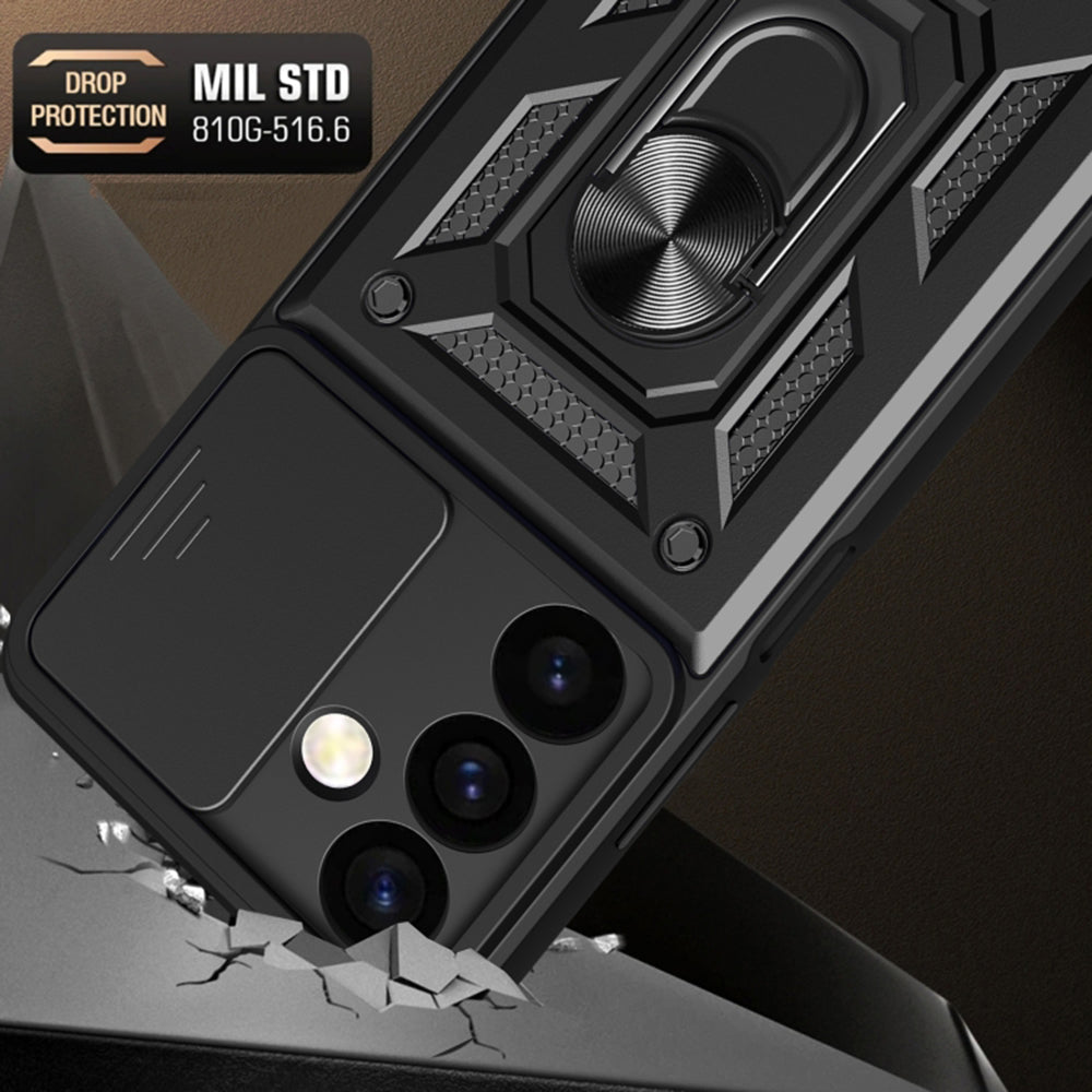 Husa de protectie Techsuit CamShield Series compatibila cu Samsung Galaxy S24 Plus, acoperire spate, negru