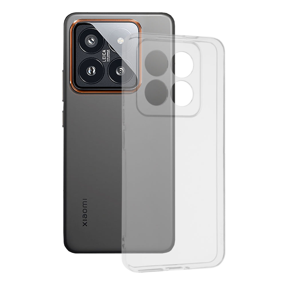 Husa de protectie Techsuit Clear Silicone compatibila cu Xiaomi 14 Pro, acoperire spate, transparent