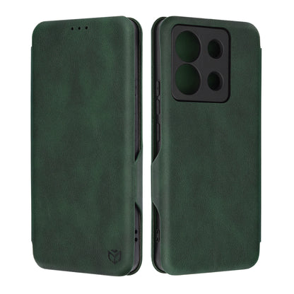 Husa de protectie Techsuit Safe Wallet Plus compatibila cu Xiaomi Redmi Note 13 Pro 5G, acoperire spate, verde