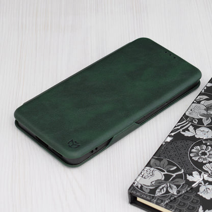 Husa de protectie Techsuit Safe Wallet Plus compatibila cu Xiaomi Redmi Poco M6, acoperire spate, verde