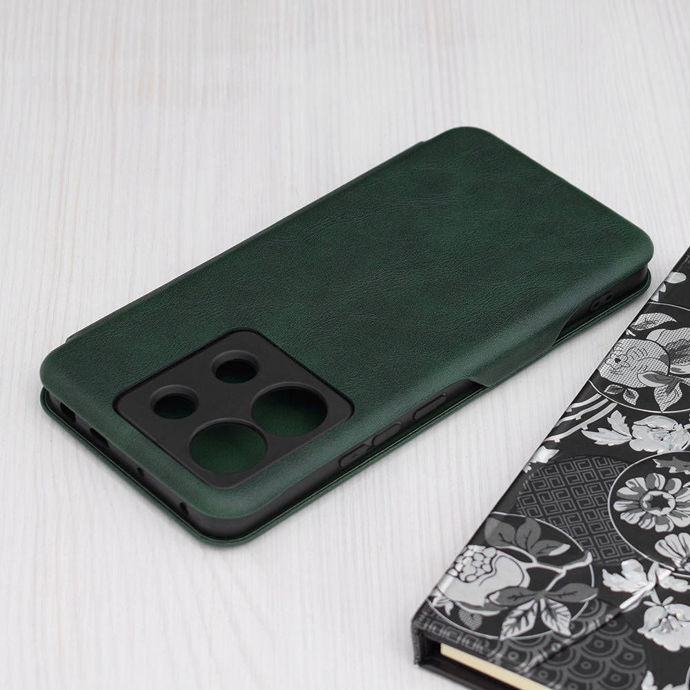 Husa de protectie Techsuit Safe Wallet Plus compatibila cu Xiaomi Redmi Poco M6 4G, acoperire spate, verde