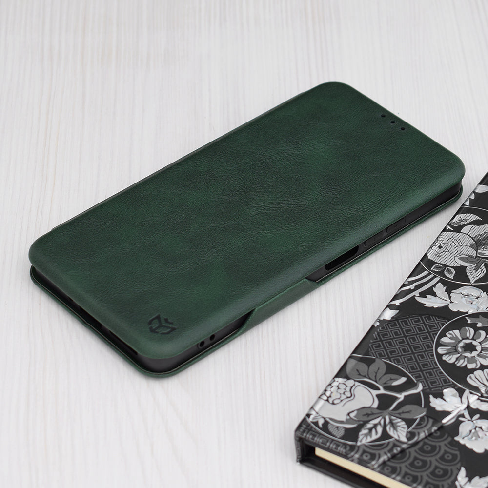 Husa de protectie Techsuit Safe Wallet Plus compatibila cu Xiaomi Redmi Poco C65, acoperire spate, verde