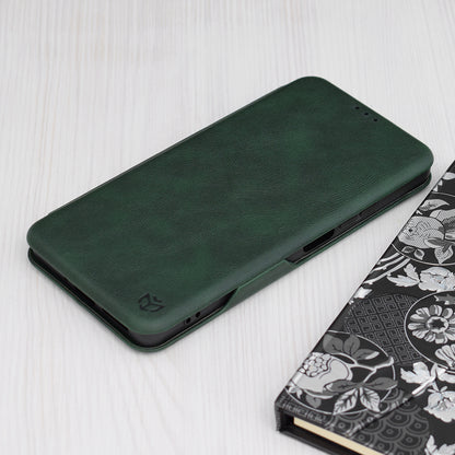 Husa de protectie Techsuit Safe Wallet Plus compatibila cu Xiaomi Redmi Poco C65, acoperire spate, verde