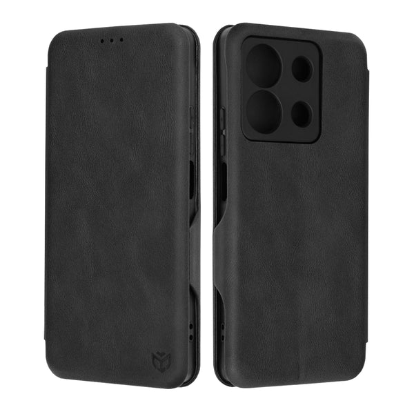 Husa de protectie Techsuit Safe Wallet Plus compatibila cu Xiaomi Redmi Note 13 5G, acoperire spate, negru