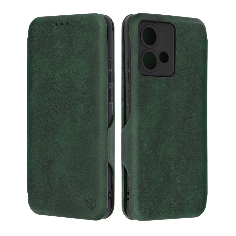 Husa de protectie Techsuit Safe Wallet Plus compatibila cu Motorola Edge 40 Neo, acoperire spate, verde