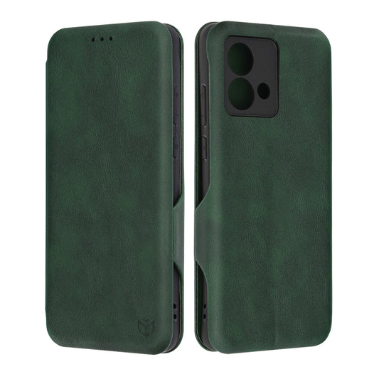 Husa de protectie Techsuit Safe Wallet Plus compatibila cu Motorola Moto G84, acoperire spate, verde