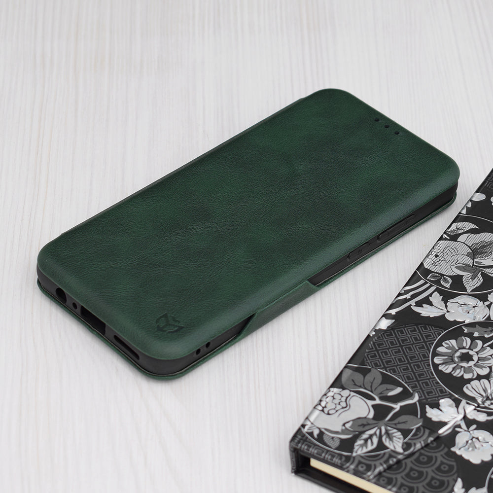 Husa de protectie Techsuit Safe Wallet Plus compatibila cu Motorola Moto G84, acoperire spate, verde