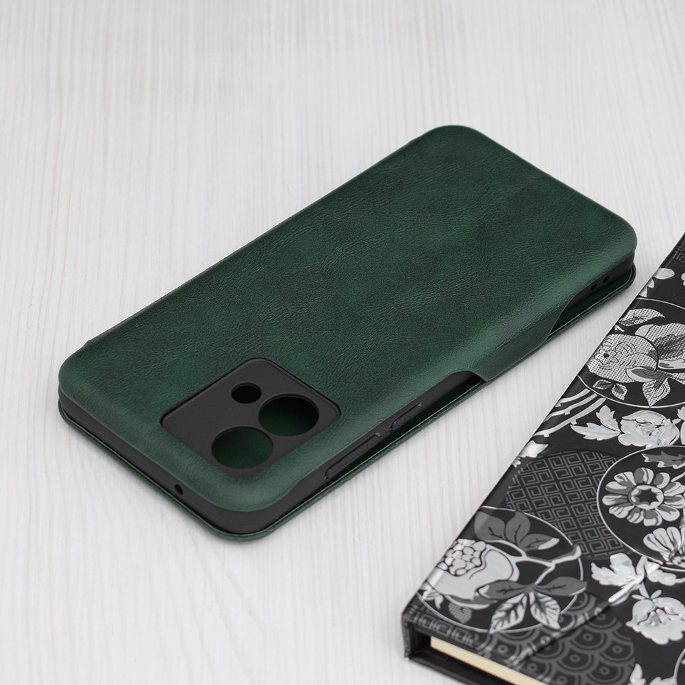 Husa de protectie Techsuit Safe Wallet Plus compatibila cu Motorola Moto G84, acoperire spate, verde