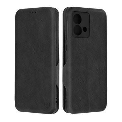 Husa de protectie Techsuit Safe Wallet Plus compatibila cu Motorola Moto G84, acoperire spate, negru