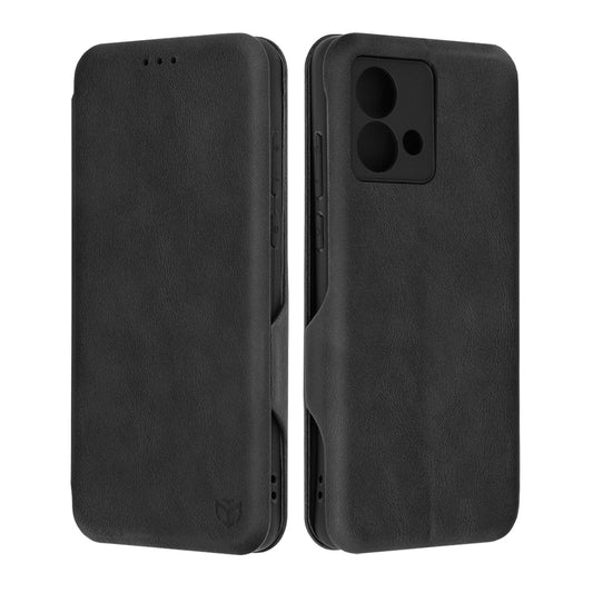 Husa de protectie Techsuit Safe Wallet Plus compatibila cu Motorola Moto G84, acoperire spate, negru