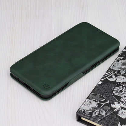 Husa de protectie Techsuit Safe Wallet Plus compatibila cu Motorola Moto G24, acoperire spate, verde