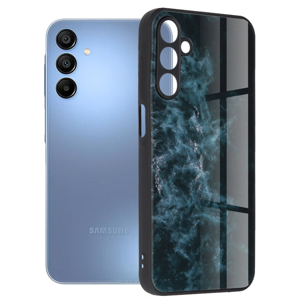 Husa de protectie Techsuit Glaze Series compatibila cu Samsung Galaxy A15 5G, acoperire spate, Blue Nebula