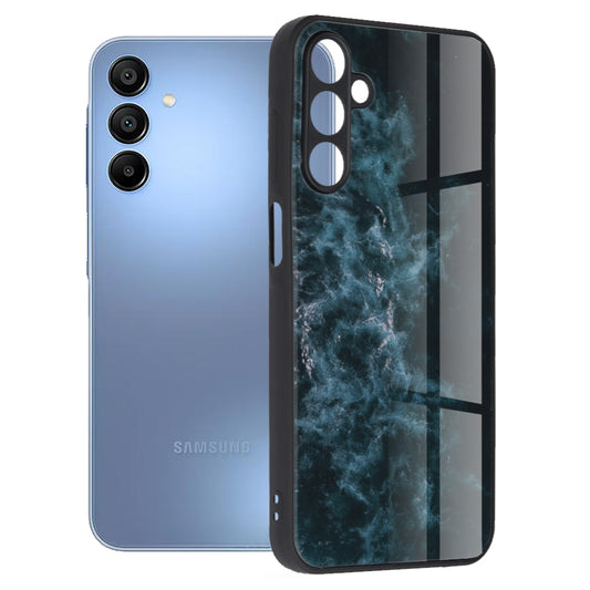 Husa de protectie Techsuit Glaze Series compatibila cu Samsung Galaxy A15 5G, acoperire spate, Blue Nebula