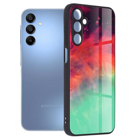 Husa de protectie Techsuit Glaze Series compatibila cu Samsung Galaxy A15 4G, acoperire spate, Fiery Ocean
