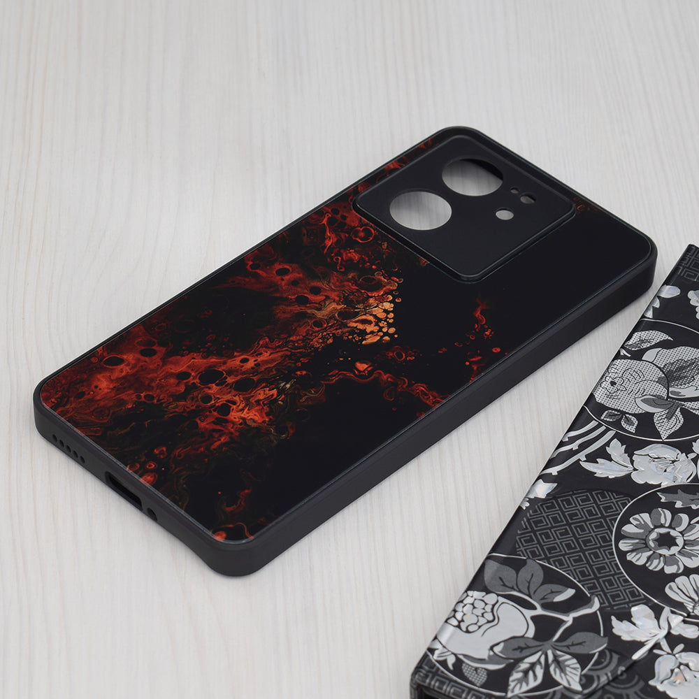 Husa de protectie Techsuit Glaze Series compatibila cu Xiaomi 13T Pro, acoperire spate, Red Nebula
