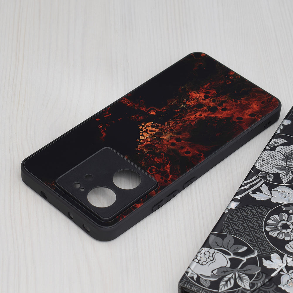 Husa de protectie Techsuit Glaze Series compatibila cu Xiaomi 13T, acoperire spate, Red Nebula