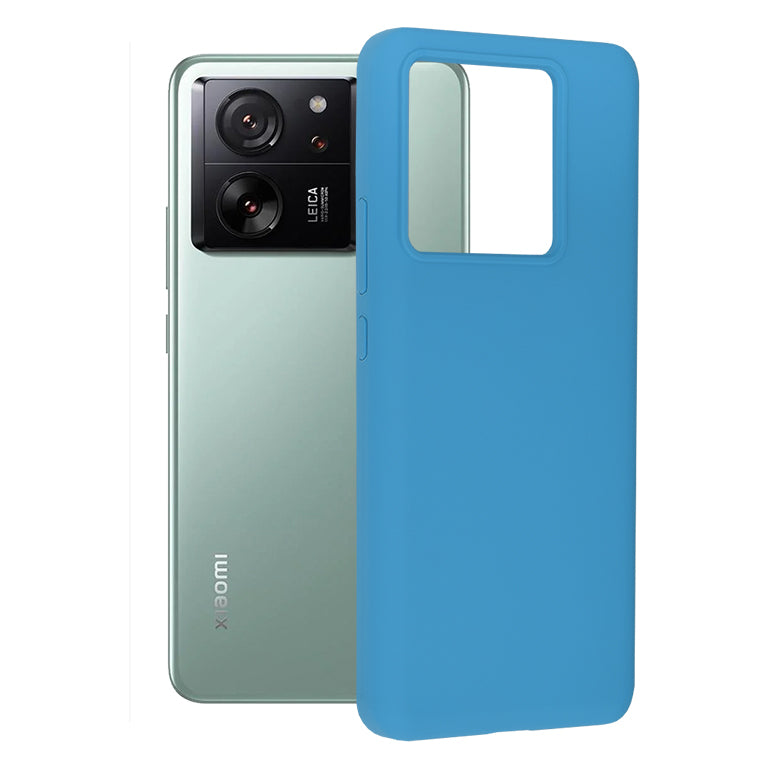 Husa de protectie Techsuit Soft Edge Silicone compatibila cu Xiaomi 13T / 13T Pro, acoperire spate, albastru deschis