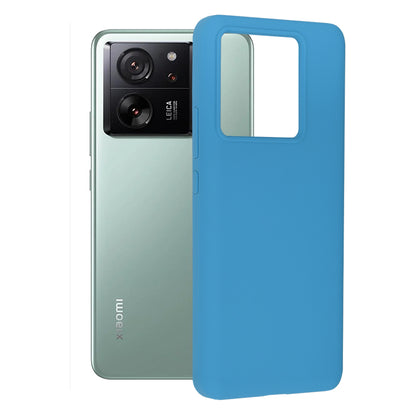 Husa de protectie Techsuit Soft Edge Silicone compatibila cu Xiaomi 13T / 13T Pro, acoperire spate, albastru deschis