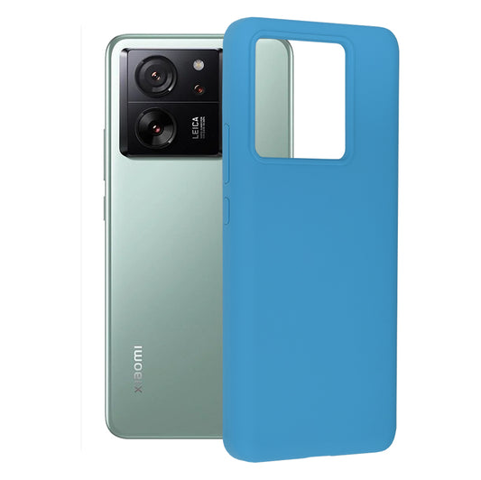 Husa de protectie Techsuit Soft Edge Silicone compatibila cu Xiaomi 13T / 13T Pro, acoperire spate, albastru deschis