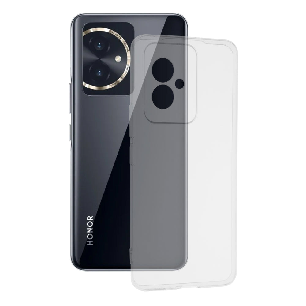 Husa de protectie Techsuit Clear Silicone compatibila cu Honor 100, acoperire spate, transparent