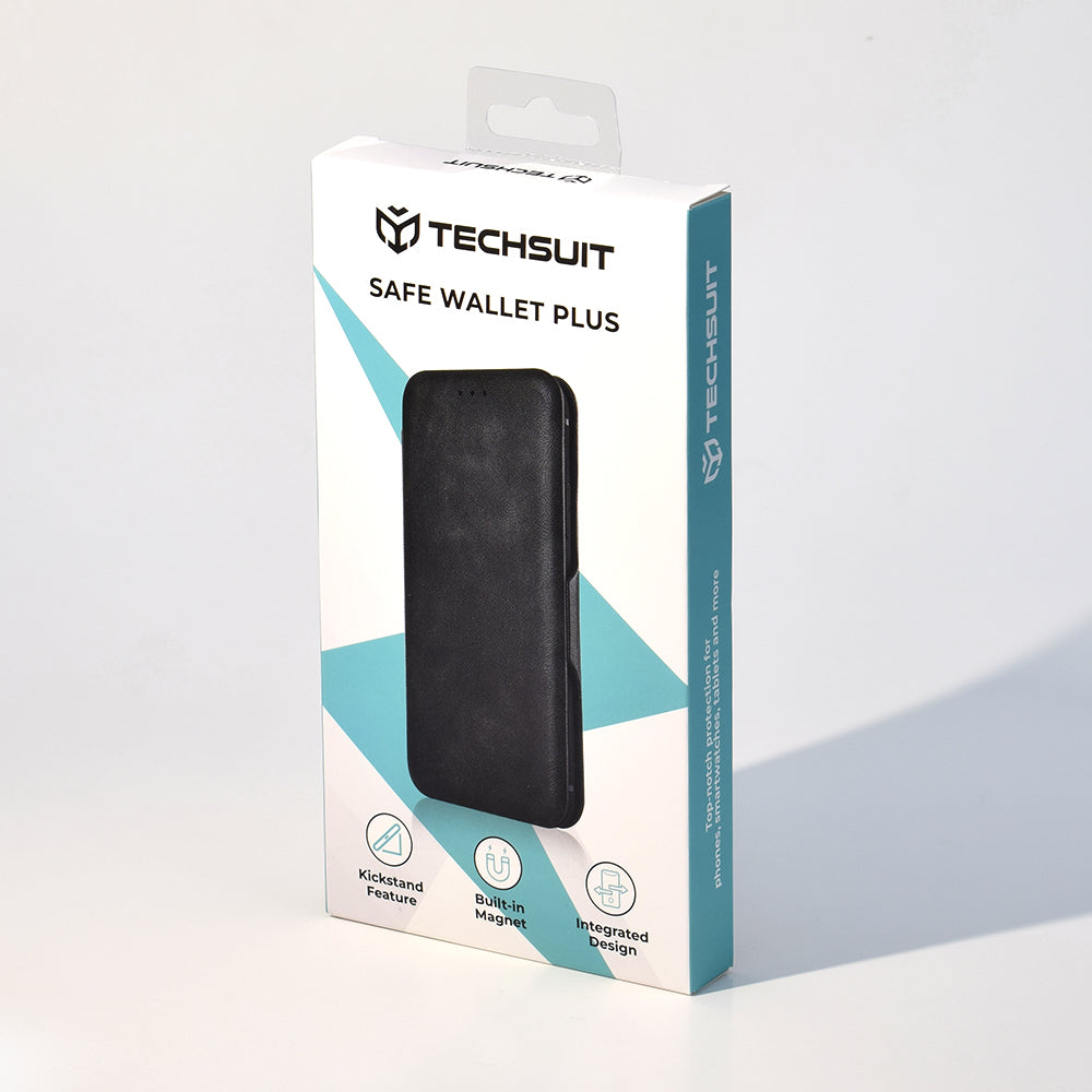 Husa de protectie Techsuit Safe Wallet Plus compatibila cu Samsung Galaxy S24 Plus, acoperire spate, verde
