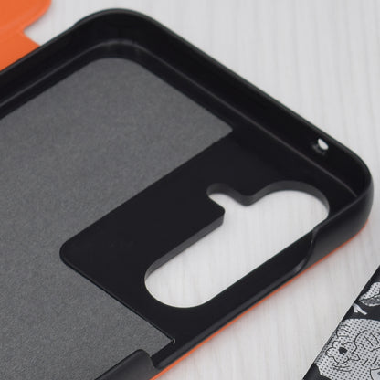 Husa de protectie Techsuit eFold Series compatibila cu Samsung Galaxy A50, acoperire spate, oranj