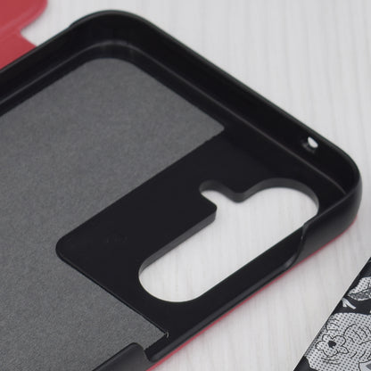 Husa de protectie Techsuit eFold Series compatibila cu Samsung Galaxy A50, acoperire spate, rosu
