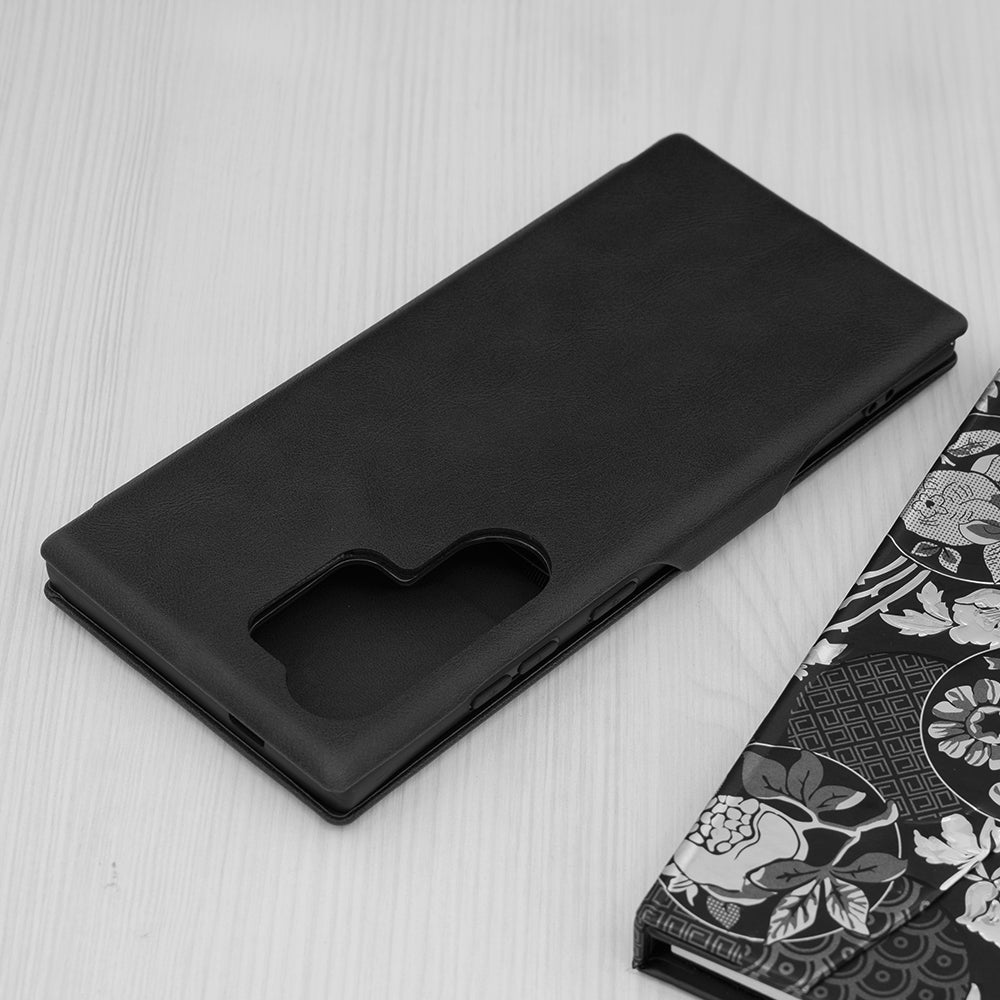 Husa de protectie Techsuit Safe Wallet Plus compatibila cu Samsung Galaxy S24 Ultra, acoperire spate, negru