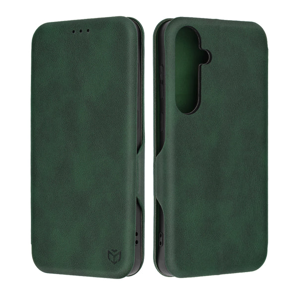 Husa de protectie Techsuit Safe Wallet Plus compatibila cu Samsung Galaxy S24 Plus, acoperire spate, verde