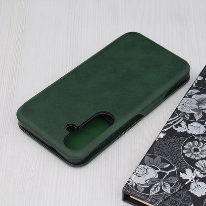 Husa de protectie Techsuit Safe Wallet Plus compatibila cu Samsung Galaxy S24 Plus, acoperire spate, verde