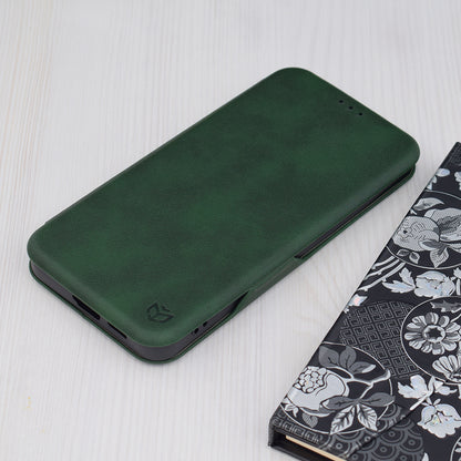 Husa de protectie Techsuit Safe Wallet Plus compatibila cu Samsung Galaxy S24 Plus, acoperire spate, verde
