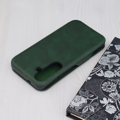 Husa de protectie Techsuit Safe Wallet Plus compatibila cu Samsung Galaxy S24, acoperire spate, verde