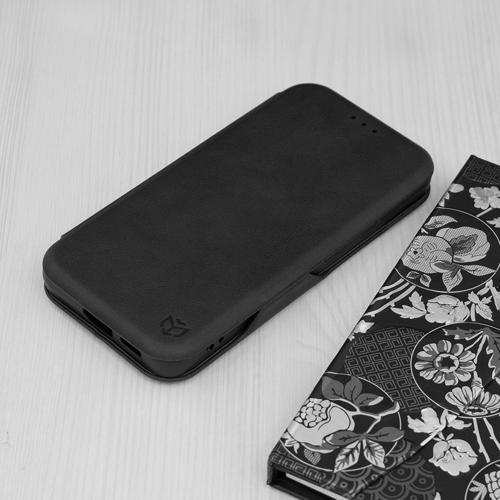 Husa de protectie Techsuit Safe Wallet Plus compatibila cu Samsung Galaxy S24, acoperire spate, negru