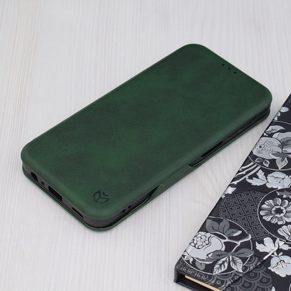 Husa de protectie Techsuit Safe Wallet Plus compatibila cu Samsung Galaxy A15 5G, acoperire spate, verde