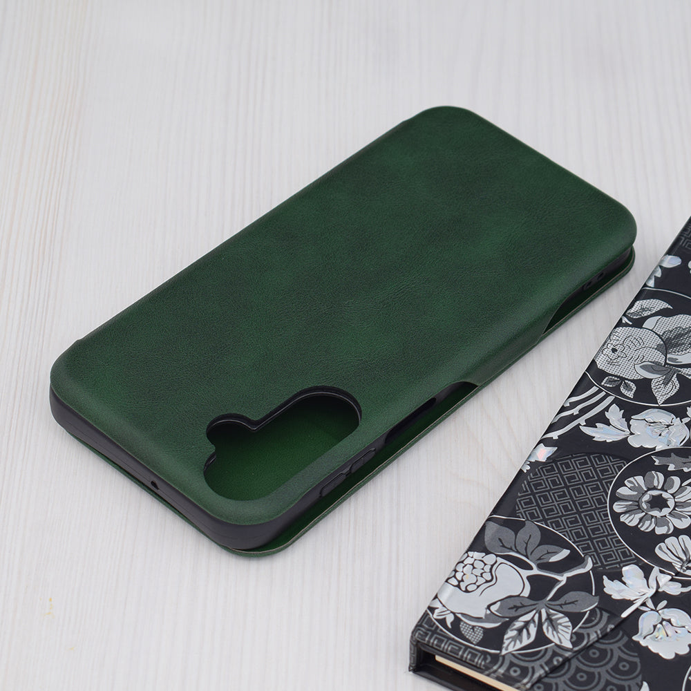 Husa de protectie Techsuit Safe Wallet Plus compatibila cu Samsung Galaxy A15 5G, acoperire spate, verde
