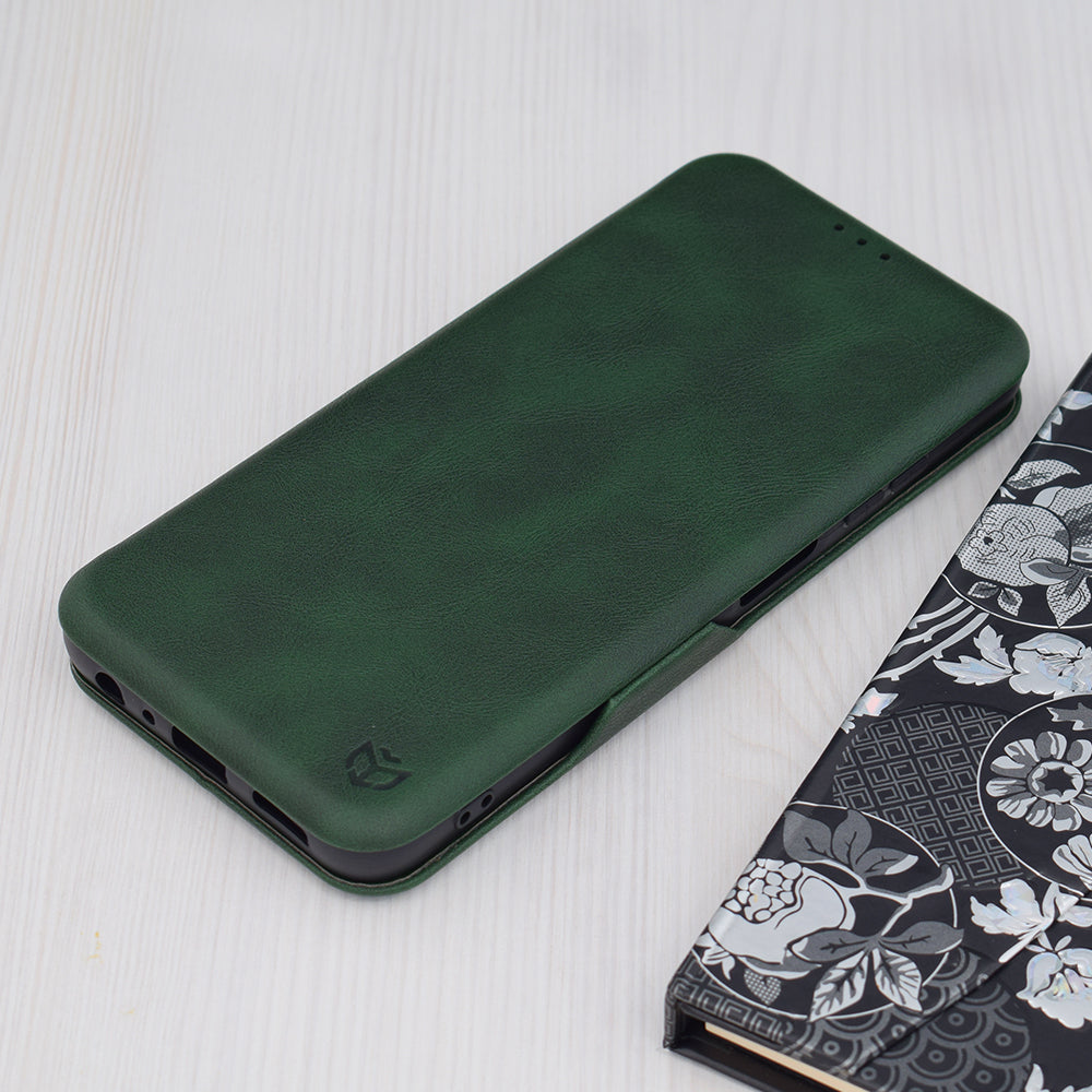 Husa de protectie Techsuit Safe Wallet Plus compatibila cu Samsung Galaxy A05s, acoperire spate, verde
