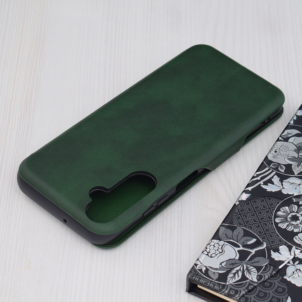 Husa de protectie Techsuit Safe Wallet Plus compatibila cu Samsung Galaxy A05s, acoperire spate, verde