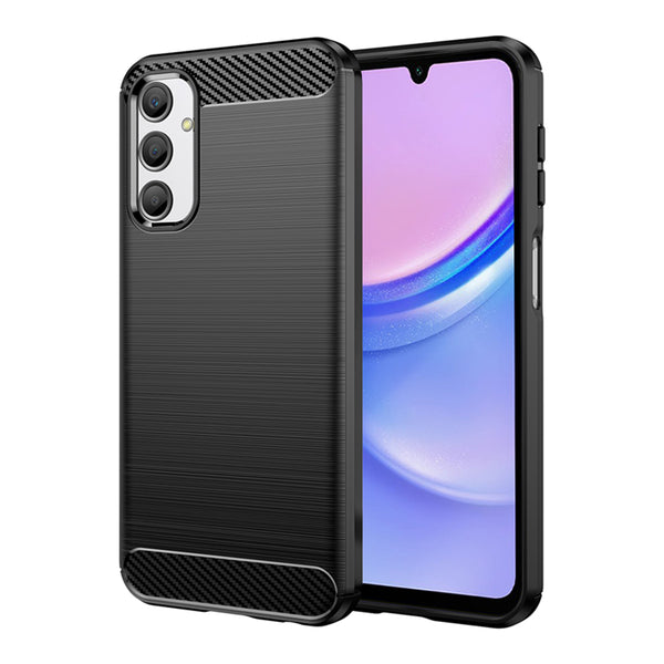 Husa de protectie Techsuit Carbon Siliconecompatibila cu Samsung Galaxy A15 5G , acoperire spate, negru