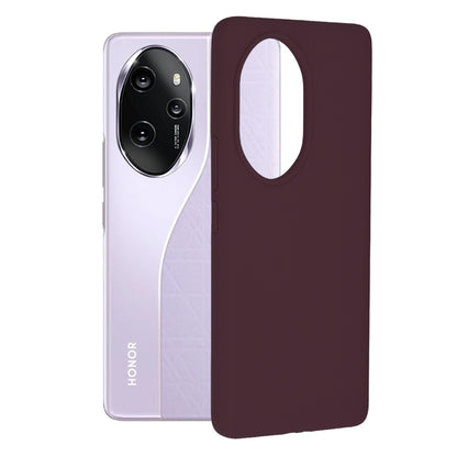 Husa de protectie Techsuit Soft Edge Silicone compatibila cu Honor 100 Pro, acoperire spate, visiniu