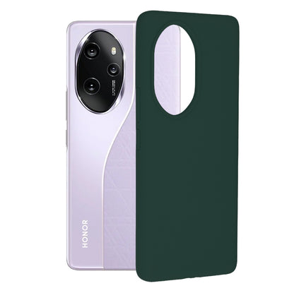 Husa de protectie Techsuit Soft Edge Silicone compatibila cu Honor 100 Pro, acoperire spate, verde inchis