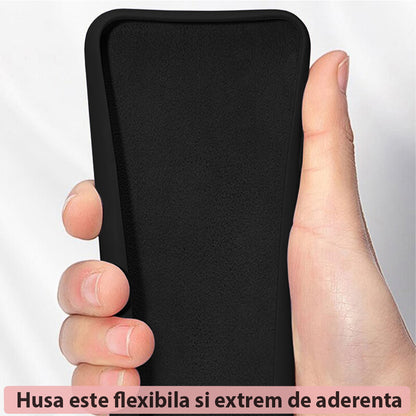 Husa de protectie Techsuit Soft Edge Silicone compatibila cu Honor 100 Pro, acoperire spate, negru